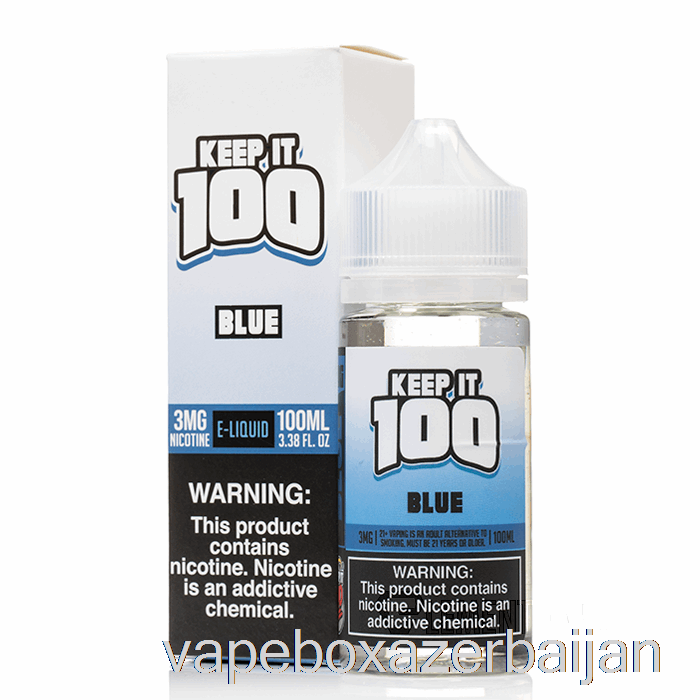 E-Juice Vape Blue - Keep It 100 E-Liquid - 100mL 3mg